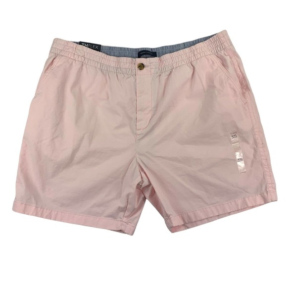 Tommy Hilfiger Mens TH Flex Stretch Theo Flat Front 7" Chino Shorts Pink 2XL - Picture 1 of 5